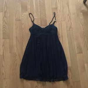 Black Ella moss strappy tank cocktail dress